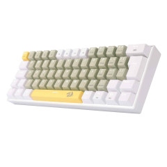 TECLADO GAMER REDRAGON LAKSHMI AMARELO+CINZA+ BRANCO COM SWITCH MARROM K606-YL GY WT (PT-BROWN)