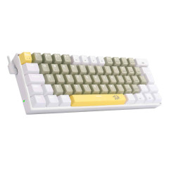 TECLADO GAMER REDRAGON LAKSHMI AMARELO+CINZA+ BRANCO COM SWITCH MARROM K606-YL GY WT (PT-BROWN)