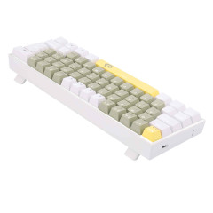 TECLADO GAMER REDRAGON LAKSHMI AMARELO+CINZA+ BRANCO COM SWITCH MARROM K606-YL GY WT (PT-BROWN)