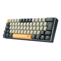 TECLADO GAMER REDRAGON LAKSHMI LARANJA+CINZA+ PRETO COM SWITCH MARROM K606-OG GY BK (PT-BROWN)