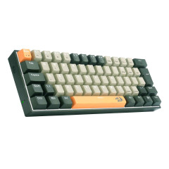 TECLADO GAMER REDRAGON LAKSHMI LARANJA+CINZA+ PRETO COM SWITCH MARROM K606-OG GY BK (PT-BROWN)