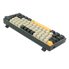 TECLADO GAMER REDRAGON LAKSHMI LARANJA+CINZA+ PRETO COM SWITCH MARROM K606-OG GY BK (PT-BROWN)