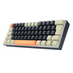 TECLADO GAMER REDRAGON LAKSHMI LARANJA+PRETO+ CINZA COM SWITCH MARROM K606-OG BK GY PT-BROWN