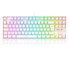 TECLADO MAGNETICO GAMER KUMARA PRO RGB BRANCO SWITCH MARROM