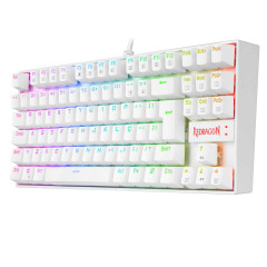 TECLADO MAGNETICO GAMER KUMARA PRO RGB BRANCO SWITCH MARROM