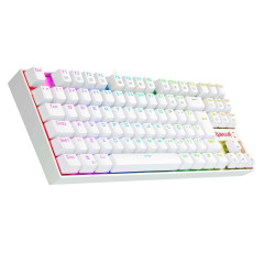 TECLADO MAGNÉTICO GAMER KUMARA PRO RGB BRANCO SWITCH VERMELHO