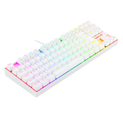TECLADO MAGNÉTICO GAMER KUMARA PRO RGB BRANCO SWITCH VERMELHO