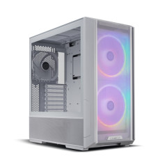 GABINETE GAMER LANCOOL 216 RGB BRANCO COM 2 FAN ARGB 160mm FRONTAL E 1 FAN PWM de 140 mm TRASEIRA