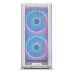 GABINETE GAMER LANCOOL 216 RGB BRANCO COM 2 FAN ARGB 160mm FRONTAL E 1 FAN PWM de 140 mm TRASEIRA