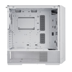 GABINETE GAMER LANCOOL 216 RGB BRANCO COM 2 FAN ARGB 160mm FRONTAL E 1 FAN PWM de 140 mm TRASEIRA