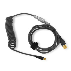 CABO PARA TECLADO ENROLADO USB-C PRETO