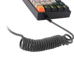 CABO PARA TECLADO ENROLADO USB-C PRETO