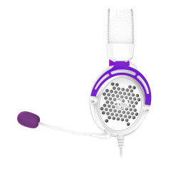 HEADSET GAMER REDRAGON DIOMEDES BRANCO COM ROXO