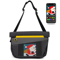MOCHILA DIVOOM COM PAINEL EM ARTE PIXEL PIXOO-SLINGBAG-V