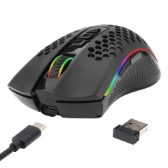 MOUSE GAMER REDRAGON STORM PRO RGB WIRELESS PRETO S/F