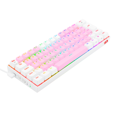 TECLADO MECANICO GAMER DRACONIC PRO RGB ROSA E BRANCO SWITCH MARRON ABNT2