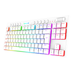 TECLADO MECANICO GAMER REDRAGON HORUS TKL RGB BRANCO SWITCH AZUL