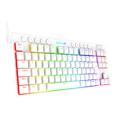 TECLADO MECANICO GAMER REDRAGON HORUS TKL RGB BRANCO SWITCH AZUL
