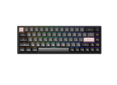 TECLADO GAMER SWITCH AKKO X TTC DEMON LINEAR KEYCAPS ASA PBT DOUBLE SHOT 65% LAYOUT MODELO PRETO E ROSA 3068B