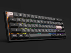 TECLADO GAMER SWITCH AKKO X TTC DEMON LINEAR KEYCAPS ASA PBT DOUBLE SHOT 65% LAYOUT MODELO PRETO E ROSA 3068B