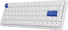 TECLADO GAMER SWITCH AKKO JELLY PINK LINEAR KEYCAPS ASA PBT DOUBLE SHOT 65% LAYOUT MODELO BLUE ON WHITE 3068B PLUS