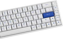 TECLADO GAMER SWITCH AKKO JELLY PURPLE TACTILE  KEYCAPS ASA PBT DOUBLE SHOT 65% LAYOUT MODELO BLUE ON WHITE 3068B PLUS