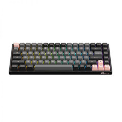 TECLADO GAMER SWITCH AKKO JELLY PINK LINEAR KEYCAPS ASA PBT DOUBLE SHOT 75% LAYOUT MODELO 3084B PLUS BLACK & PINK