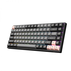 TECLADO GAMER SWITCH AKKO JELLY PINK LINEAR KEYCAPS ASA PBT DOUBLE SHOT 75% LAYOUT MODELO 3084B PLUS BLACK & PINK