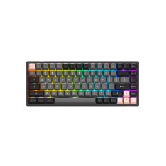 TECLADO GAMER SWITCH AKKO JELLY PURPLE TACTILE KEYCAPS ASA PBT DOUBLE SHOT 75% LAYOUT MODELO 3084B PLUS BLACK & PINK
