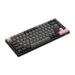 TECLADO GAMER SWITCH AKKO JELLY PURPLE TACTILE KEYCAPS ASA PBT DOUBLE SHOT 75% LAYOUT MODELO 3084B PLUS BLACK & PINK