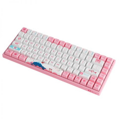 TECLADO GAMER SWITCH AKKO JELLY PINK LINEAR KEYCAPS OSA PBT DYE-SUB 75% LAYOUT MODELO 3084B PLUS WORLD TOUR TOKYO
