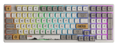 TECLADO GAMER SWITCH AKKO JELLY WHITE LINEAR KEYCAPS OSA PBT DYE-SUB 1800 COMPACT MODELO ONE PIECE CALLIGRAPHY 3098S RGB