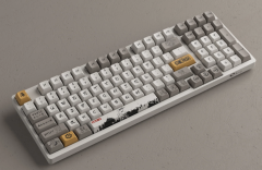 TECLADO GAMER SWITCH AKKO JELLY WHITE LINEAR KEYCAPS OSA PBT DYE-SUB 1800 COMPACT MODELO ONE PIECE CALLIGRAPHY 3098S RGB