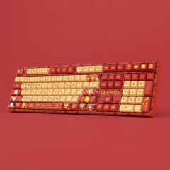 TECLADO GAMER SWITCH AKKO JELLY PINK LINEAR KEYCAPS JDA PBT DYE-SUB FULL-SIZE MODELO ONE PIECE YEAR OF TIGER SP 5108S