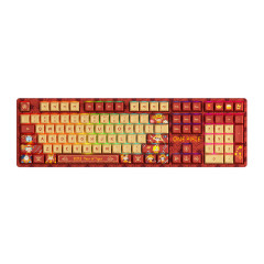 TECLADO GAMER SWITCH  AKKO SILVER LINEAR KEYCAPS JDA PBT DYE-SUB FULL-SIZE MODELO ONE PIECE YEAR OF TIGER SP 5108S RGB