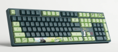 TECLADO GAMER SWITCH AKKO RADIANT RED LINEAR KEYCAPS JDA PBT DYE-SUB FULL-SIZE MODELO NARUTO KAKASHI 5108
