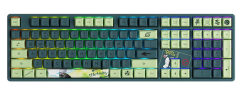 TECLADO GAMER SWITCH AKKO LAVENDER PURPLE TACTILE KEYCAPS JDA PBT DYE-SUB FULL-SIZE MODELO NARUTO KAKASHI 5108S