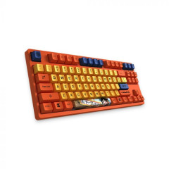 TECLADO GAMER AKKO 2ND GEN PINK LINEAR KEYCAPS OEM PBT DYE-SUB TKL 87-KEY LAYOUT MODELO DRAGON BALL GOKU 3087