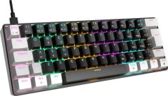 TECLADO MECANICO GAMER GAMDIAS AURA GK2 PRETO E BRANCO SWITCH MARROM ABNT2