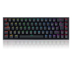 TECLADO MECANICO GAMER CASTOR RGB PRETO SWITCH MARROM ABNT2
