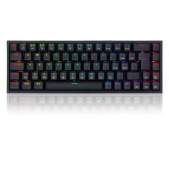 TECLADO MECANICO GAMER CASTOR RGB PRETO SWITCH AZUL ABNT2