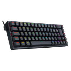 TECLADO MECANICO GAMER CASTOR RGB PRETO SWITCH RED ABNT2