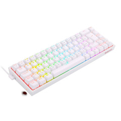 TECLADO MECANICO GAMER CASTOR RGB BRANCO SWITCH BLUE ABNT2