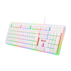 TECLADO GAMER MEMBRANA DYAUS 2RGB BRANCO