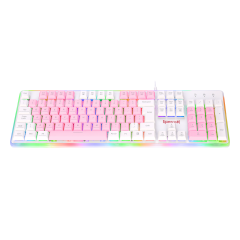 TECLADO GAMER MEMBRANA DYAUS 2 RGB ROSA COM BRANCO