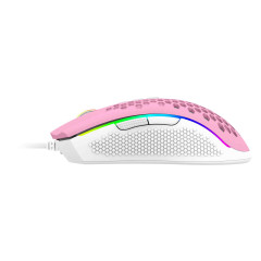 MOUSE GAMER REDRAGON STORM RGB ROSA COM BRANCO