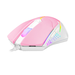MOUSE GAMER REDRAGON CENTROPHORUS RGB ROSA COM BRANCO M601PW-RGB