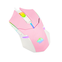 MOUSE GAMER REDRAGON CENTROPHORUS RGB ROSA COM BRANCO M601PW-RGB