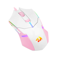 MOUSE GAMER REDRAGON CENTROPHORUS RGB BRANCO COM ROSA