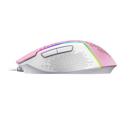 MOUSE REAPING ELITE RGB ROSA COM BRANCO